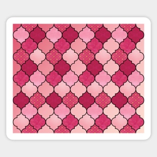 Pink Moroccan Tile Pattern Sticker